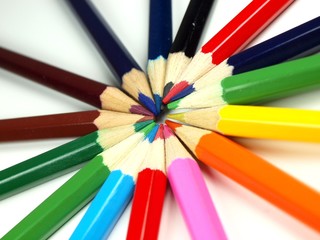 Fototapeta premium colored crayons
