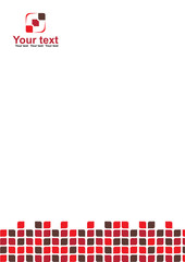 red squares abstact backdrop