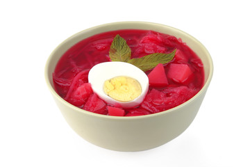 fresh beet vegetable soup