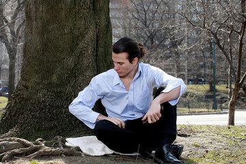 Man sitting outdoors