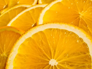 Crédence de cuisine en verre imprimé Tranches de fruits Tranches d& 39 orange juteuse