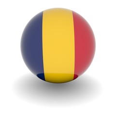 High resolution ball with flag of Chad