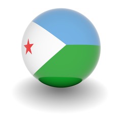 Fototapeta premium High resolution ball with flag of Djibouti