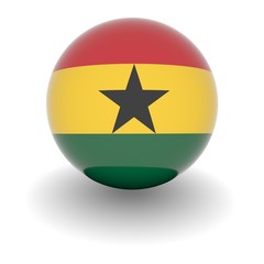 High resolution ball with flag of Ghana