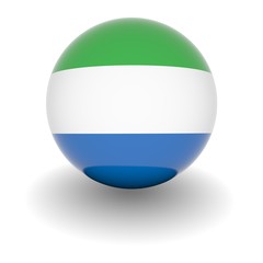 High resolution ball with flag of Sierra Leone