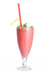 fitness cocktail isolated on white