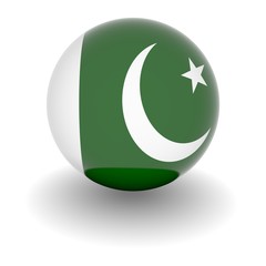 High resolution ball with flag of Pakistan