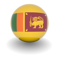 Obraz premium High resolution ball with flag of Sri Lanka