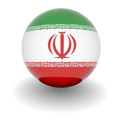 High resolution ball with flag of Iran