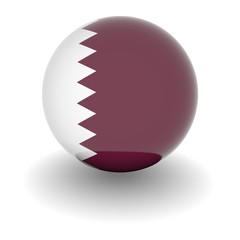 High resolution ball with flag of Qatar