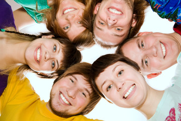 Smiling young people