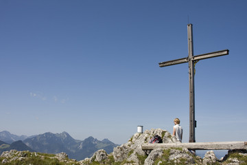 gipfelkreuz mit aussicht