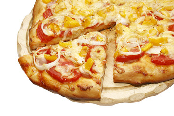 pizza in white background