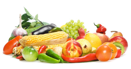 Healthy Eating, isolated on white background.