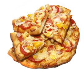 pizza in white background