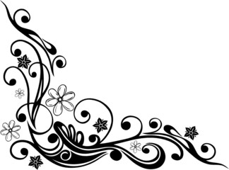 Blume, Ranke, filigran, floral mit Blüten