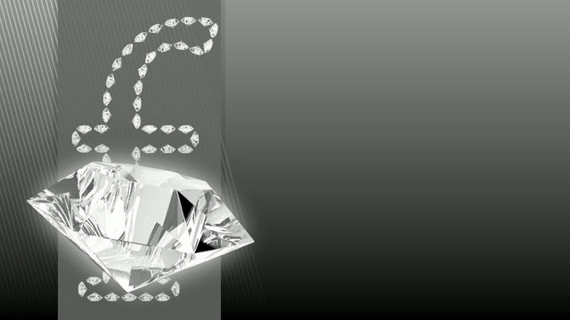 fashion background with diamond and letter f