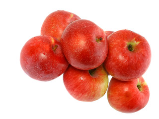 Heap of ripe, red apples. Isolated.