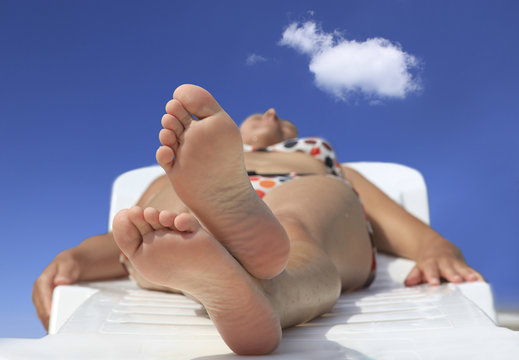 d&eacute;tente sous un ciel bleu