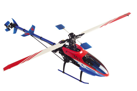 Helicopter model isolated on white