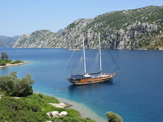 yachting in the sea