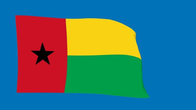 Drapeau de la guin&eacute;e bissau