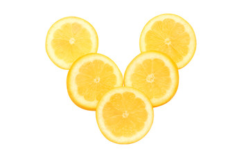 several pieces of fresh lemon
