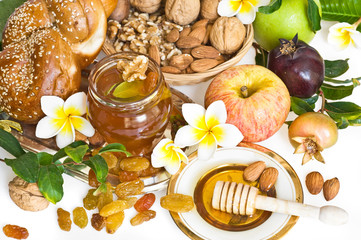 honey,fruits and nuts