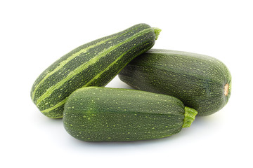 Three green zucchini