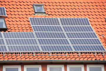 Solarzellen auf dem Dach