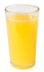 Glass of orange juice. Clipping path