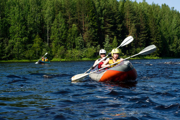 Kayak on river