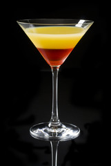 Colorful Cocktail Isolated on Black