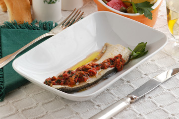 Filetti di lucioperca ai peperoni - Secondi di pesce