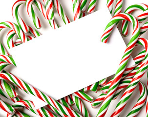 Chrismas Candy Cane Notecard or Invitation