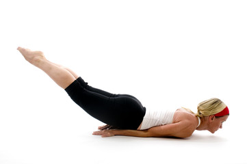 Fototapeta na wymiar yoga locust pose illustration fitness trainer teacher