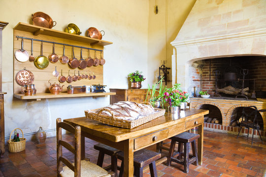 Big breads in a very old kitchen