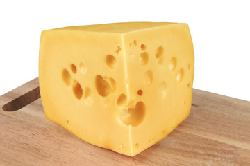 yellow cheese on board
