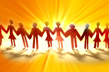 Couples holding hands together