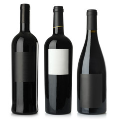 Red wine blank bottles