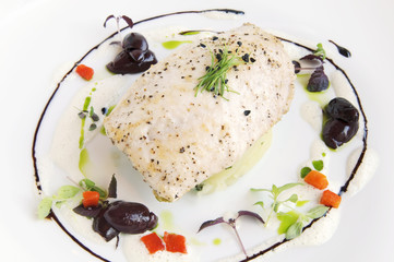 decorated fish with potato