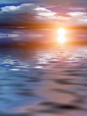 Obraz premium The sun the cloud sea