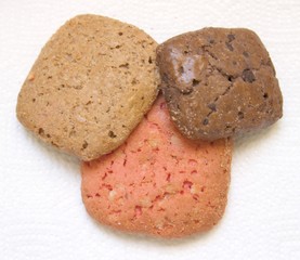 Trois biscuits trois parfums