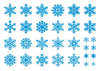 Fotobehang 30 Vector Snowflakes Set © rosinka