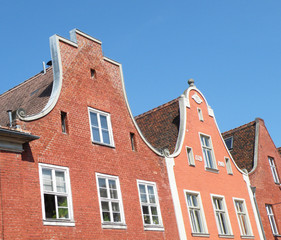 Backsteinhäuser im Potsdam Holländerviertel
