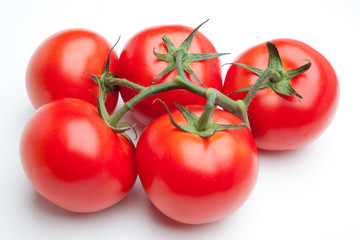 Five red tomatoes