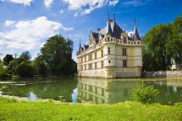 Azay-le-Rideau Chateau, France - obrazy, fototapety, plakaty
