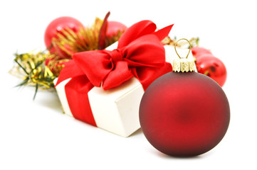 christmas decoration on white background