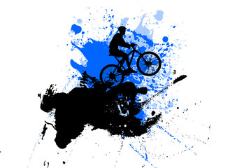 Naklejka na ściany i meble Mountain bike abstract background