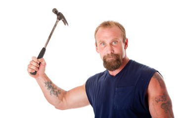 Man with hammer